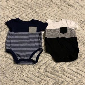 9M onesies - set of 2